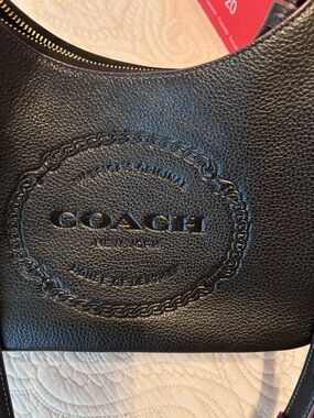 Coach Black Pebbled Leather Messenger Bag